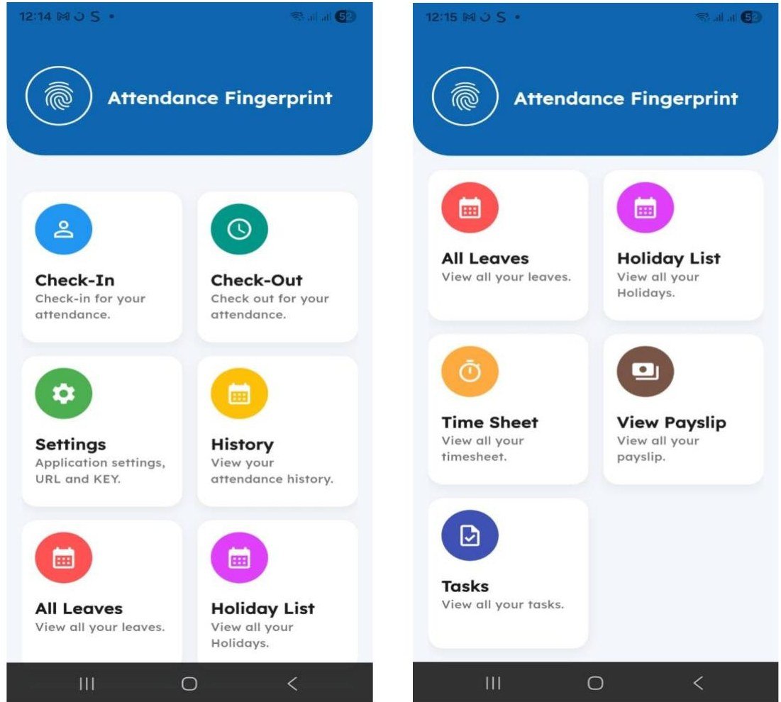 Edary Mobile Attendance app screens
